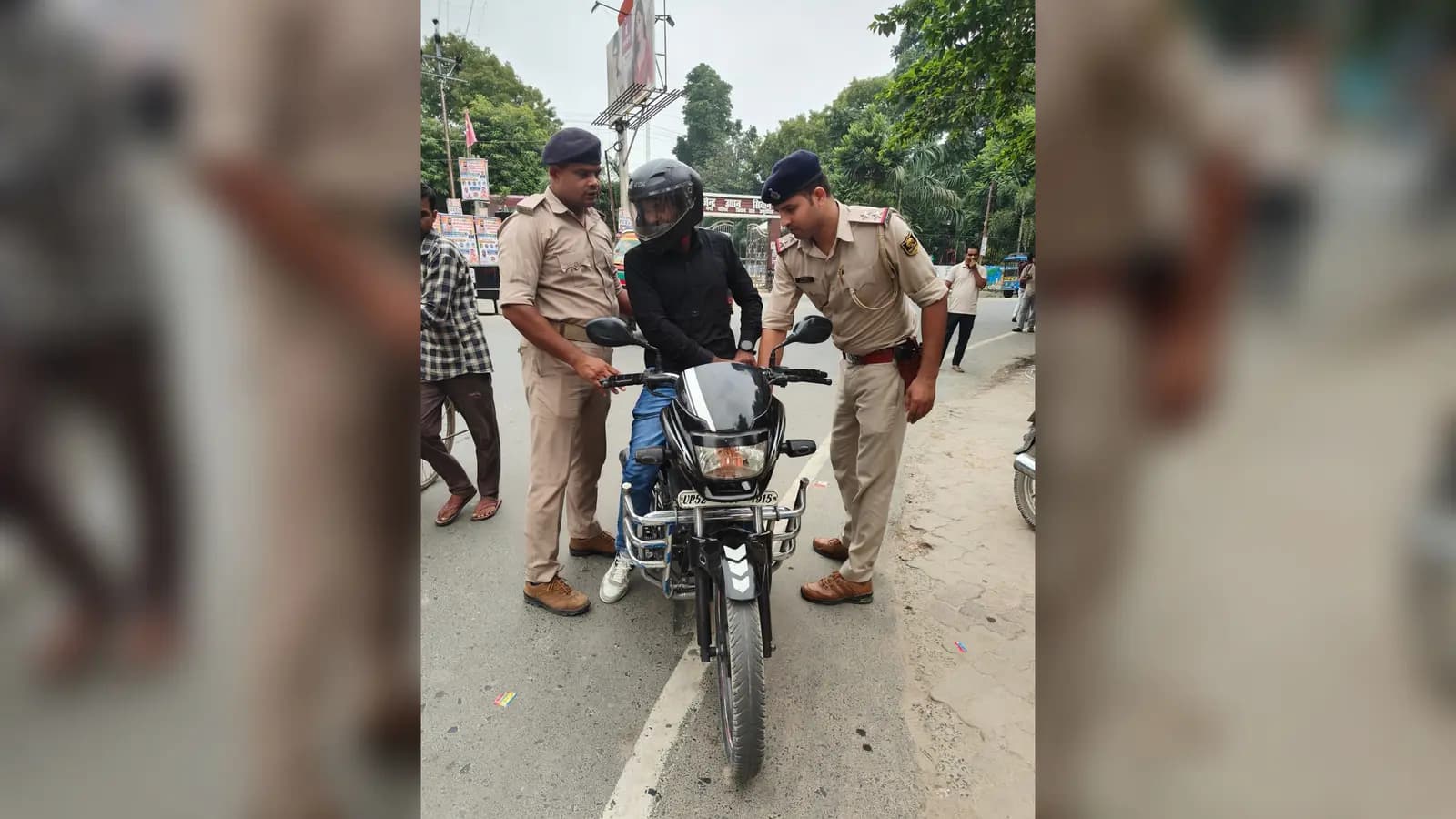 सीवान में विशेष वाहन जांच अभियान, नियम तोड़ने वालों पर पुलिस की कार्रवाई