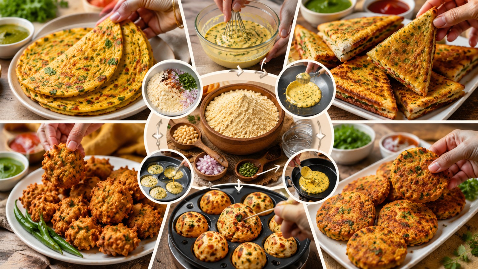 5 instant besan snacks