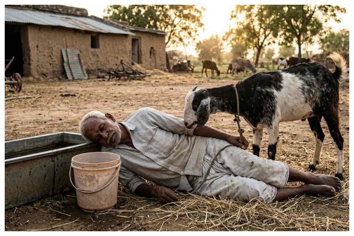 बकरियों को पानी पिलाने निकले किसान की करंट लगने से मौत, गांव में मातम