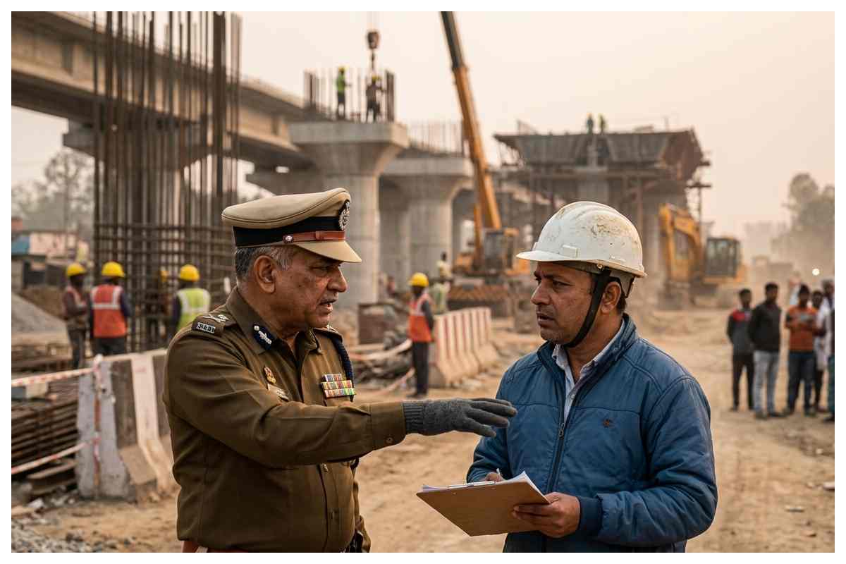 छतौनी फ्लाईओवर निर्माण में लापरवाही पर सख्त हुई पुलिस, एजेंसी को दी अंतिम चेतावनी