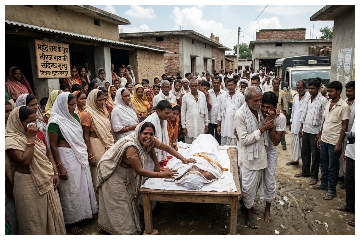 मुजफ्फरपुर में संदिग्ध मौत के बाद युवक का शव गांव पहुंचा, हत्या की आशंका मुजफ्फरपुर में संदिग्ध मौत के बाद युवक का शव गांव पहुंचा, हत्या की आशंका