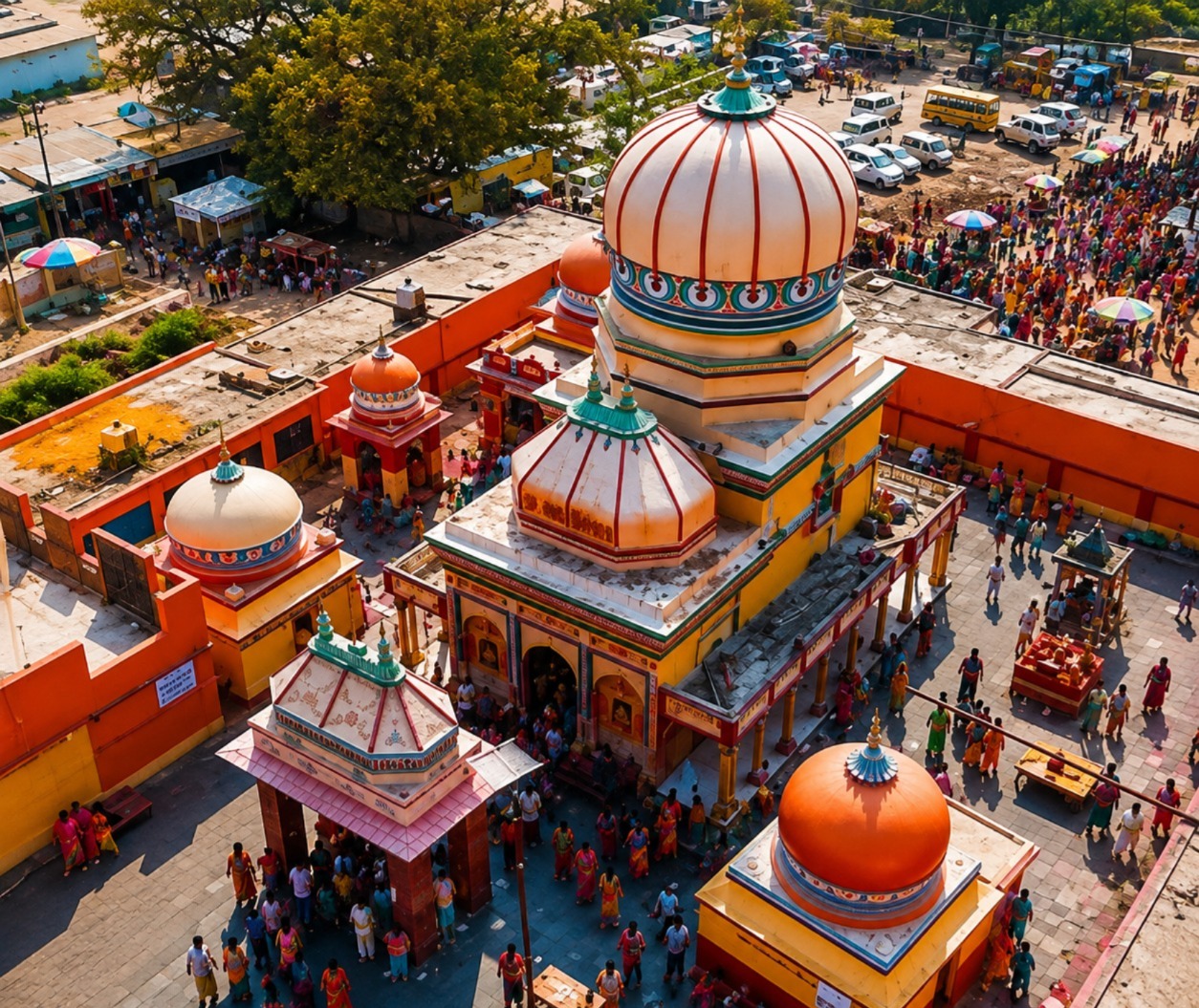 सावन माह में सीवान जिले के प्रसिद्ध महेंद्रनाथ मंदिर (मेहंदार धाम) में श्रद्धालुओं की भारी भीड़ उमड़ती है. दूर-दराज से आने वाले शिवभक्त भगवान भोलेनाथ का जलाभिषेक और पूजा-अर्चना कर सुख-समृद्धि की कामना करते हैं. ड्रोन से ली गई यह तस्वीर मंदिर परिसर की भव्यता, विशाल परिसर और श्रद्धालुओं की आस्था को खूबसूरती से दर्शाती है. सावन की सोमवारी पर यहां सुबह से देर शाम तक श्रद्धालुओं का तांता लगा रहता है और पूरा परिसर 'बोल बम' व 'हर-हर महादेव' के जयघोष से गूंज उठता है.