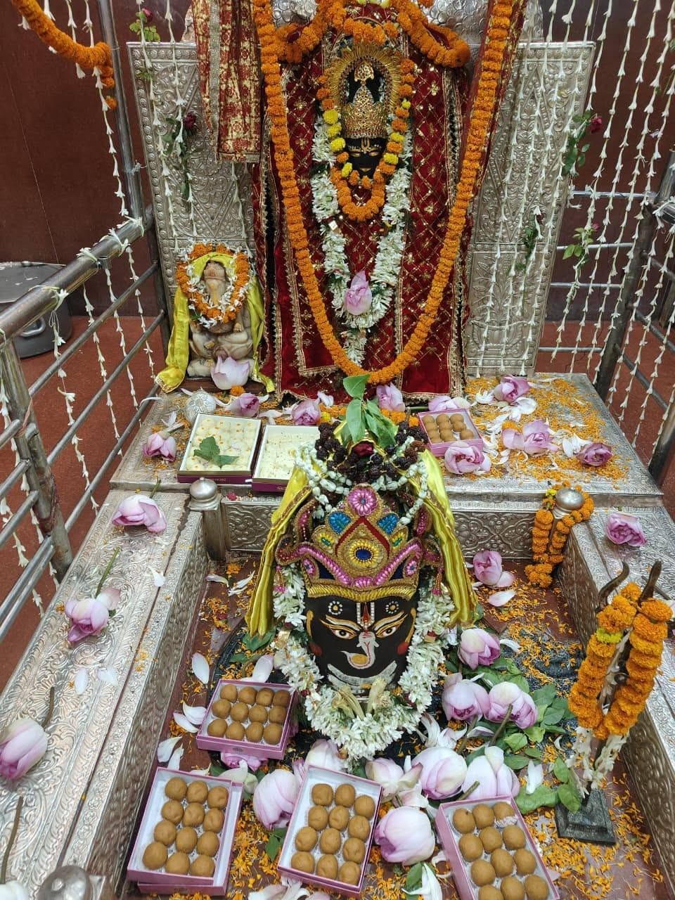 सावन के पावन महीने में बाबा हरिहरनाथ का यह भव्य और अलौकिक श्रृंगार किया गया है. बाबा को लाल और सुनहरे वस्त्रों से सजाने के साथ फूलों की मालाओं से आकर्षक रूप दिया गया है. शिवलिंग पर सुंदर मुकुट और पारंपरिक अलंकरण से सजाया गया है. बाबा के समक्ष प्रसाद के रूप में लड्डुओं की कई थालियां भी अर्पित की गई हैं.