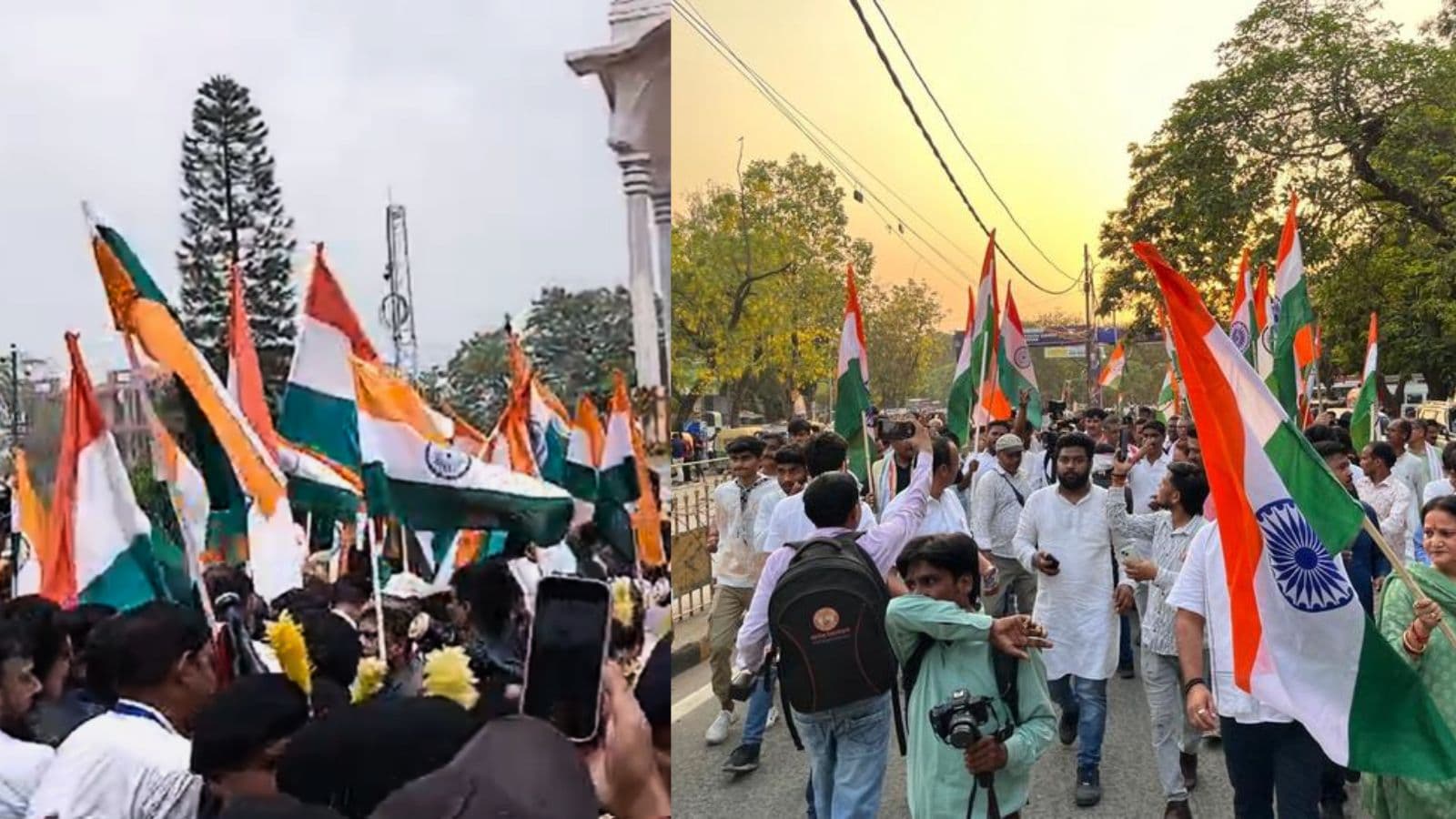 तिरंगे के साथ उमड़ा जनसैलाब