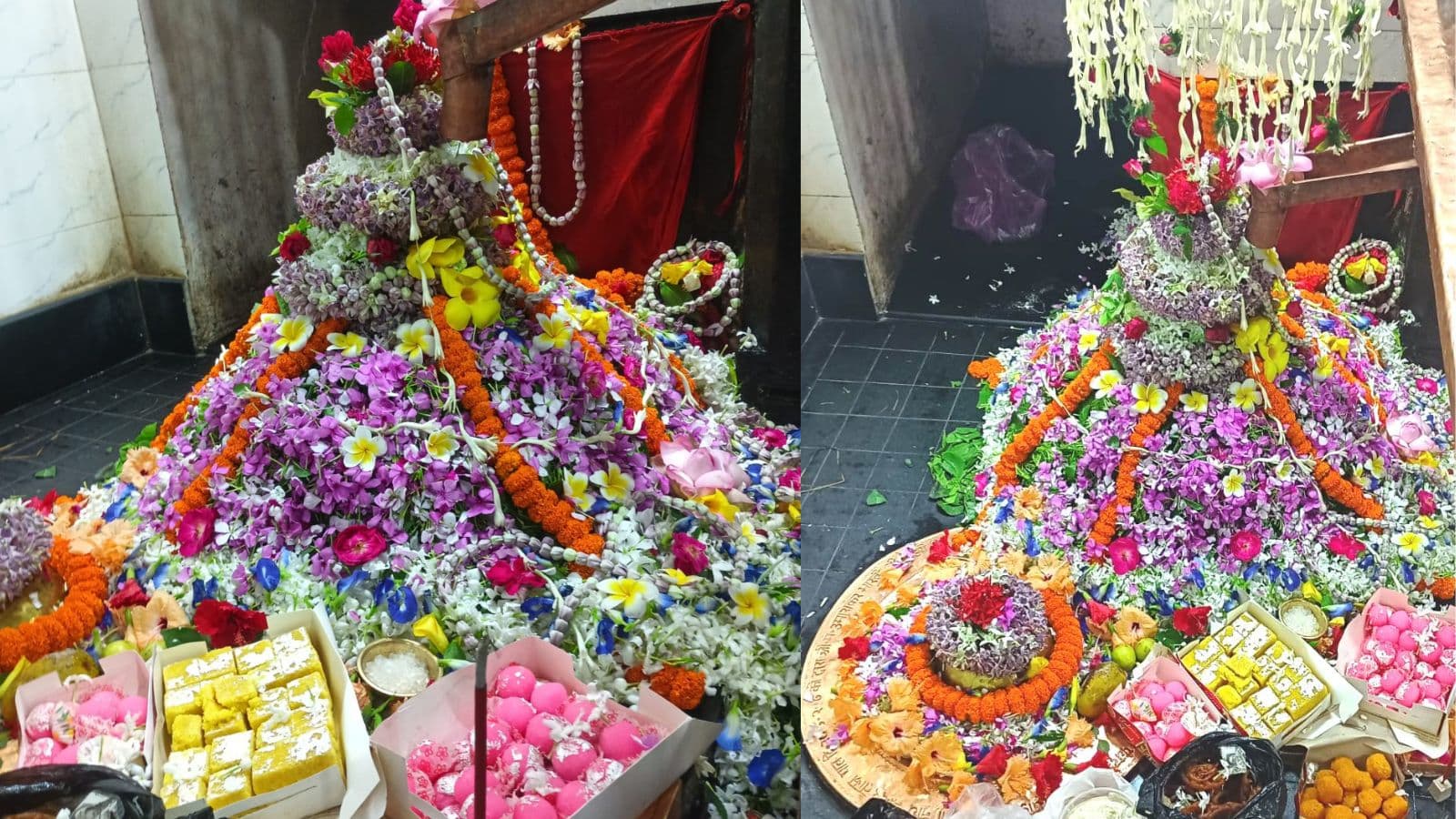 ताजे फूलों और बेलपत्र से बाबा अजगैबीनाथ का भव्य श्रृंगार