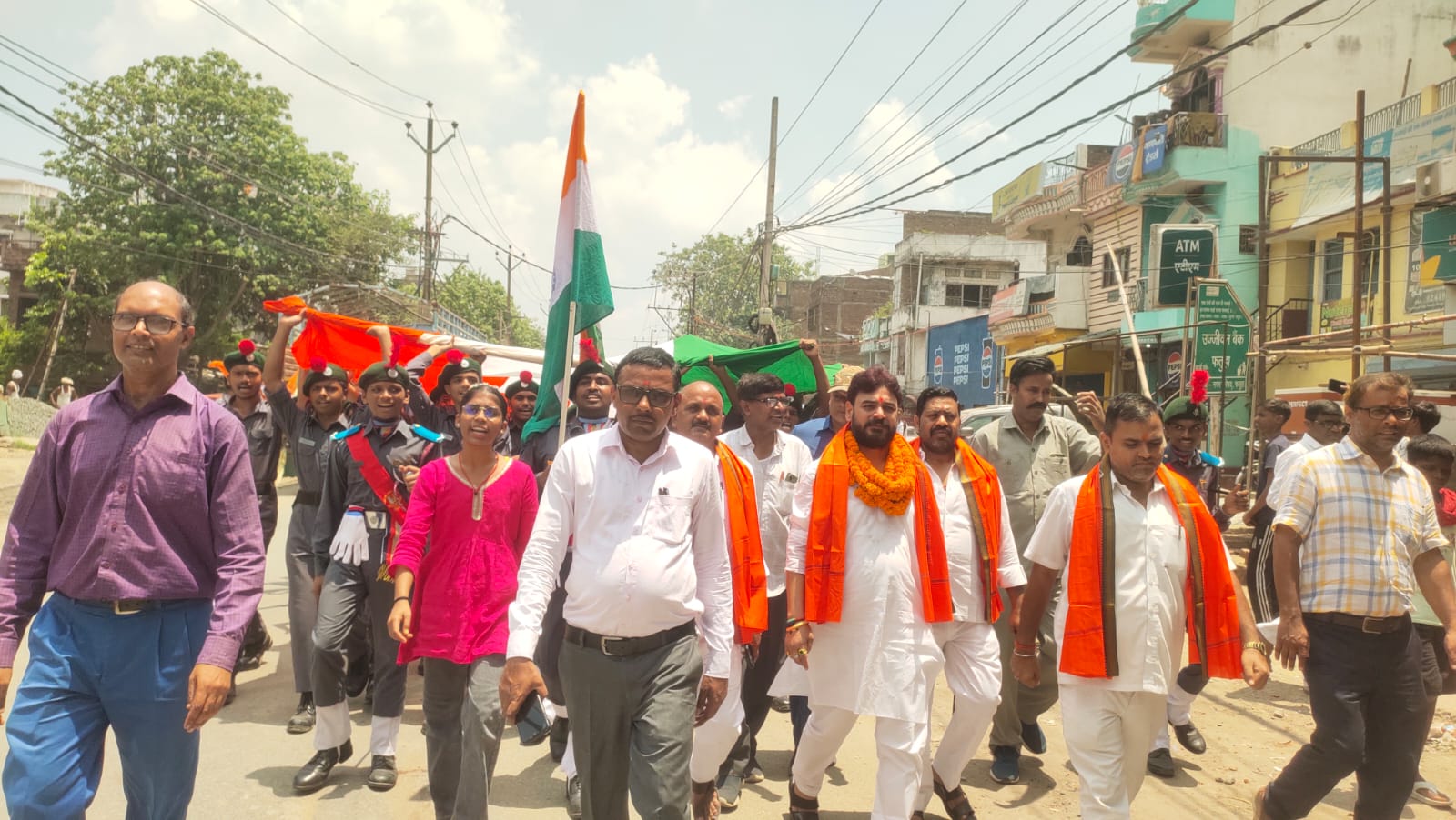 भारत माता के जयकारों से गूंजा मार्ग