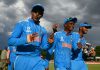 Players Of India Celebrate Following The Icc U19 Mens Cricket World Cup South Africa 2024 Match Between India And Usa At Mangaung Oval On January 28 2024 In Bloemfontein South Africa