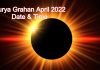 Surya Grahan April 2022 Date Time