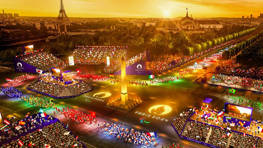 Paris Olympics Graphic Champs Elysees Eiffel Tower Vdp 1000 2X1 1
