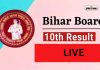 Bihar Board 10Th Result Live