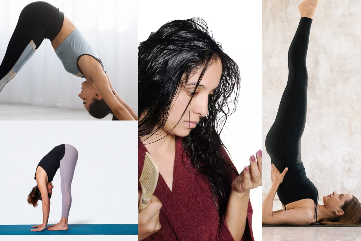 5 Yoga Asanas For Hair Growth | Yoga For Hair Growth | Asanas For Grow Hair  | Yoga For Hair Loss | - YouTube