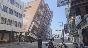 Aftermath of earthquake in Taiwan
