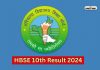 Hbse 10Th Result 2024