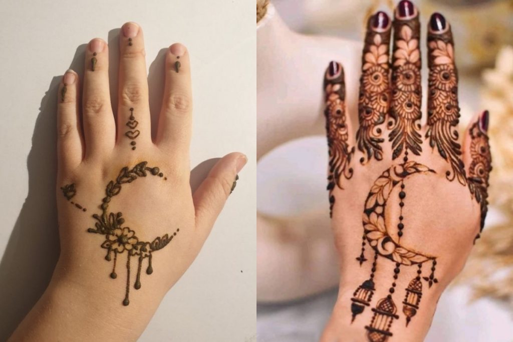 Eid Mehndi Design: ईद को बनाएं और भी यादगार और खास, अपनाएं ये मेहंदी डिजाइंस 2 Chand Mehndi Design 1