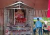 मां दुर्गे की अष्टधातु की मूर्ति चोरी होने के बाद पहुंची डॉग स्क्वॉड टीम