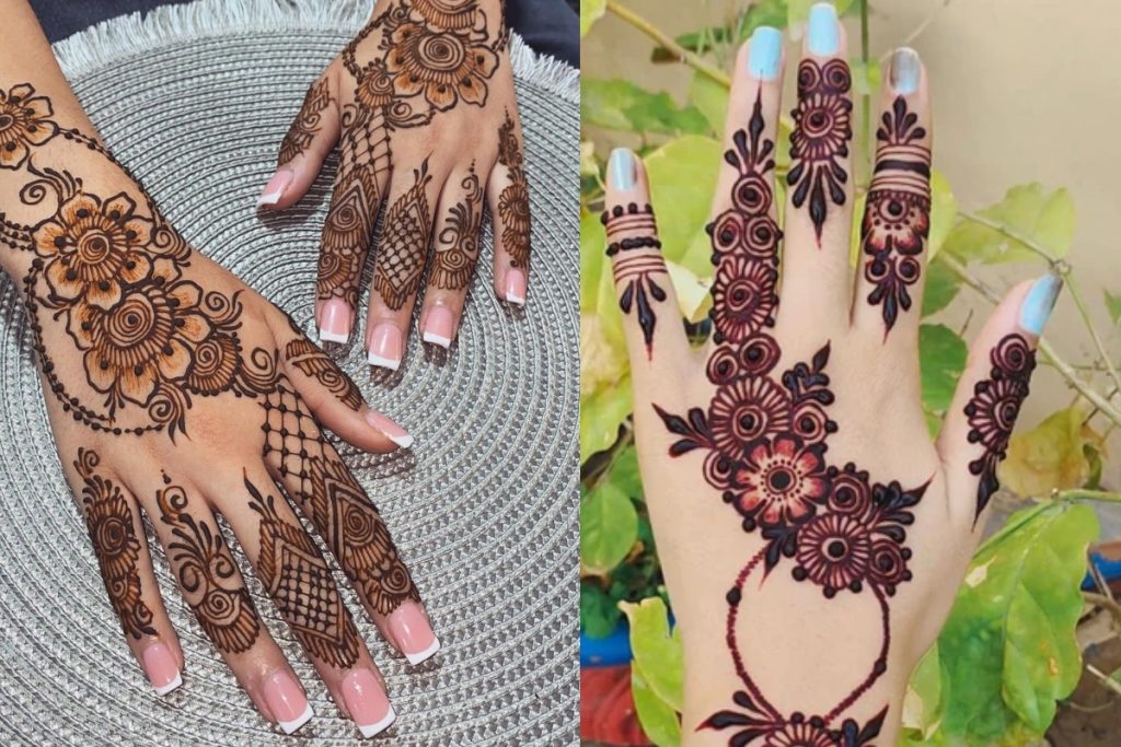 Vat Savitri Mehndi Design: वट सावित्री के मौके पर अपने हाथों पर रचाएं ये खूबसूरत मेहंदी डिजाइन, लगाना है बेहद सिंपल 2 Floral Mehndi Design