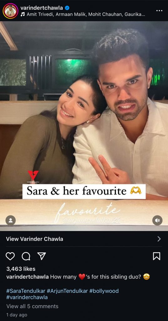 कौन है सचिन तेंदुलकर की लाडली सारा के फेवरेट पर्सन… साथ में की फोटो शेयर 1 Sara Tendulkar