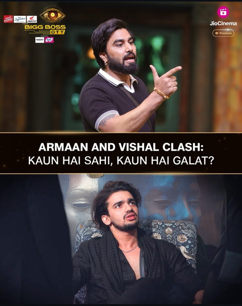 Bigg Boss Ott 3: अरमान मलिक ने विशाल पांडे को जड़ा थप्पड़, पत्नी कृतिका पर किया था कमेंट 1 Arman Malik And Vishal Pandey