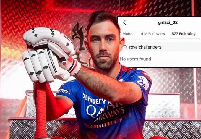 Bcci के साथ Ipl ओनर्स की बैठक से पहले Glenn Maxwell ने इंस्टाग्राम पर Rcb को किया अनफॉलो 1 Image 419