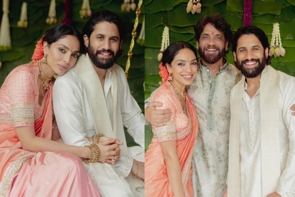 Naga Chaitanya-Sobhita की शादी की डेट पक्की, तेलुगु रस्मों का चलेगा 8 घंटे लंबा सिलसिला 1 Naga Chaitanya And Sobhita Dhulipala Engagement Pics