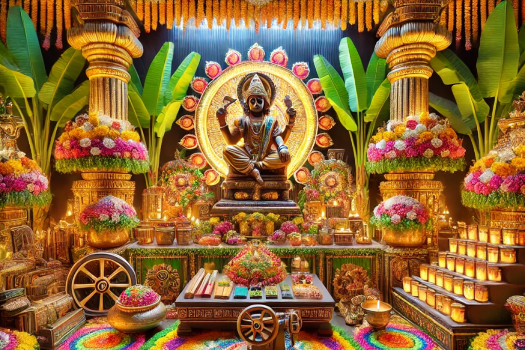 Vishwakarma Pooja Decoration Idea: विश्वकर्मा पूजा पर इस तरह सजायें पूजा घर, नोट करें आवश्यक सामग्री 1 Vishwakarma Pooja Decoration Ideas 1