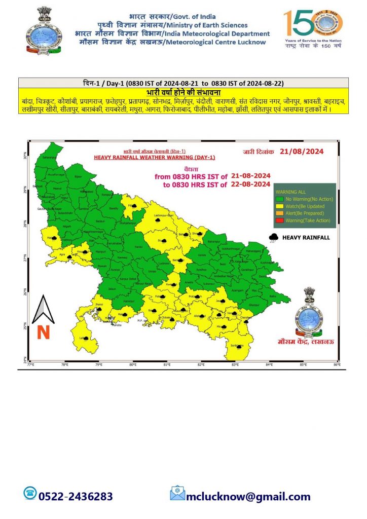 Up Rains: मानसून सक्रिय अगले 72 घंटे यूपी के इन जिलों में भारी से भारी बारिश, Imd Mausam Alert 1 Rain Alert