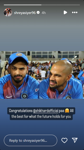 गौतम गंभीर सहित कईं भारतीय क्रिकेटरों ने दी Shikhar Dhawan को रिटायरमेंट पर बधाई 2 Image 303