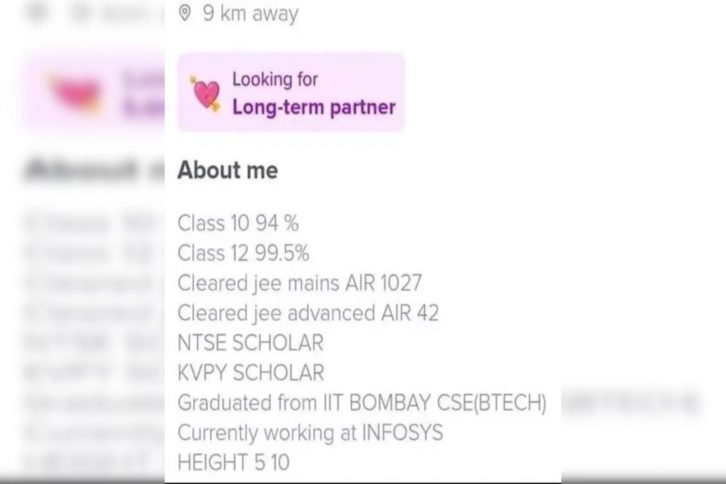 Tinder डेटिंग ऐप पर Iit ग्रैजुएट ने डाली शैक्षणिक योग्यता, यूजर्स बोले- Linkedin नहीं है यह 1 Tinder Iit Linkedin 1