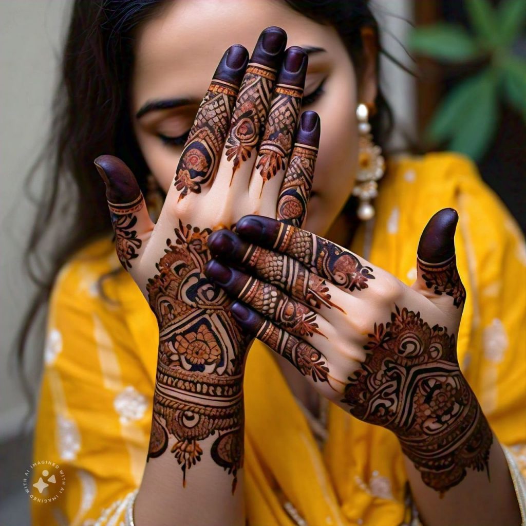 Mehndi Design Photo For Hartalika Teej: अबतक का सबसे सुंदर मेहंदी डिजाइन, मेहंदी के साथ ऐसे लें तस्वीरें 5 59682339 99Be 44C9 A10C F180887A3447