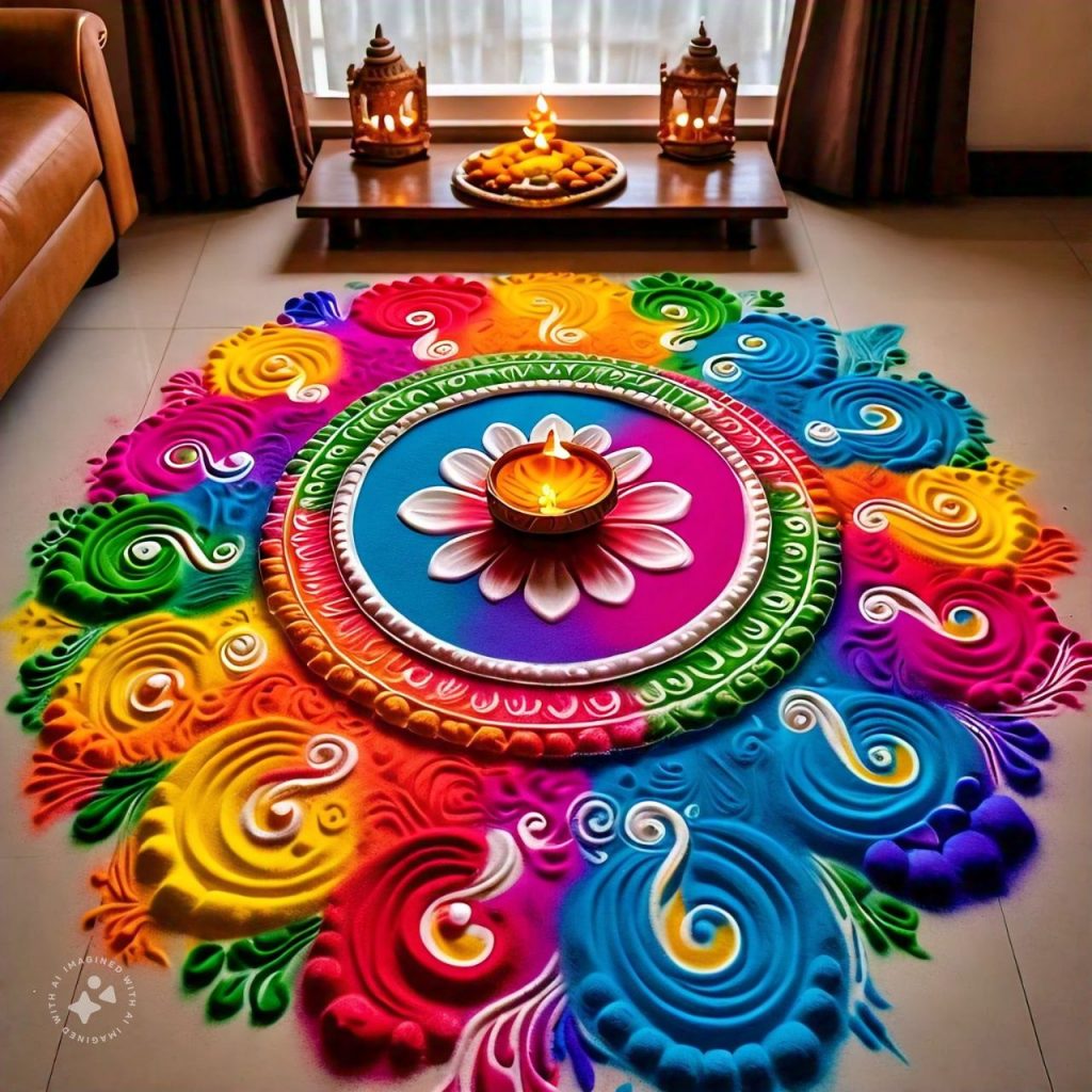 Diwali Simple Rangoli Design 2024: धनतेरस और दिवाली पर घर में बनाएं खूबसूरत रंगोली के डिजाइन, देखें Rangoli Photos 3 10De95D8 0021 4A50 9244 E3144B4A42Ae