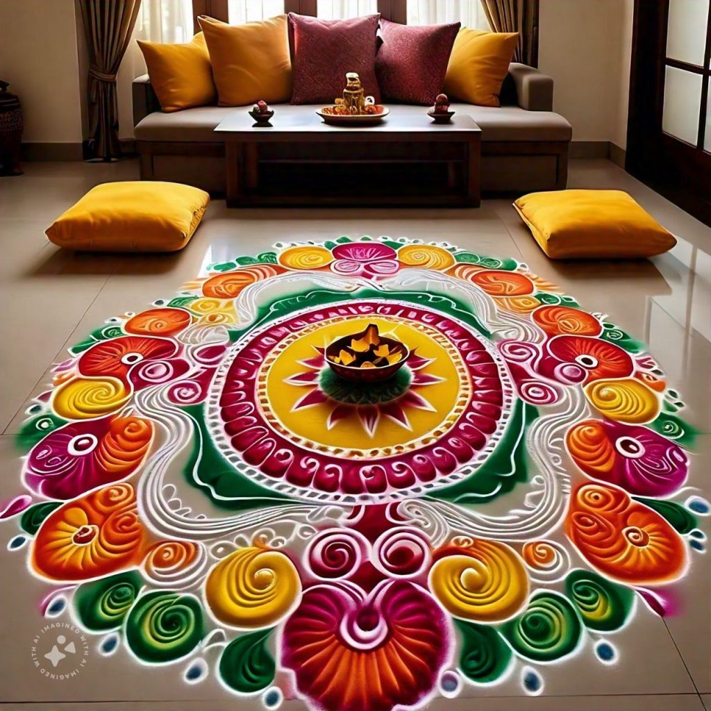 Diwali Simple Rangoli Design 2024: धनतेरस और दिवाली पर घर में बनाएं खूबसूरत रंगोली के डिजाइन, देखें Rangoli Photos 6 8746A058 Cb10 4153 9B9F Be4B490837Fe