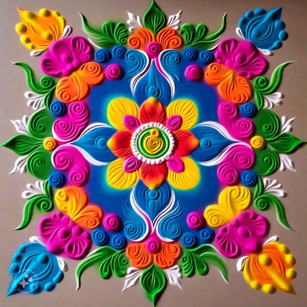 Diwali Simple Rangoli Design 2024: धनतेरस और दिवाली पर घर में बनाएं खूबसूरत रंगोली के डिजाइन, देखें Rangoli Photos 7 8885E506 Ea7E 46Eb 8193 681Ab5De1Df9