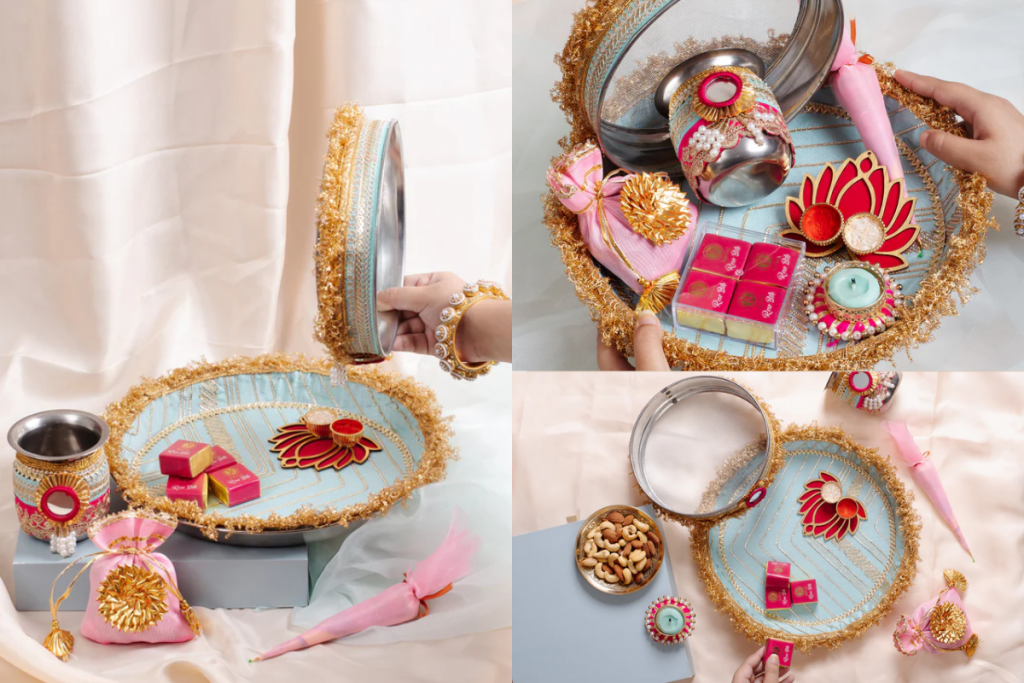 Karwa Chauth Thali Decoration Ideas:करवा चौथ पर ऐसे करें अपनी थाली को डेकोरेट 2 Karwa Chauth Thali Decoration 1
