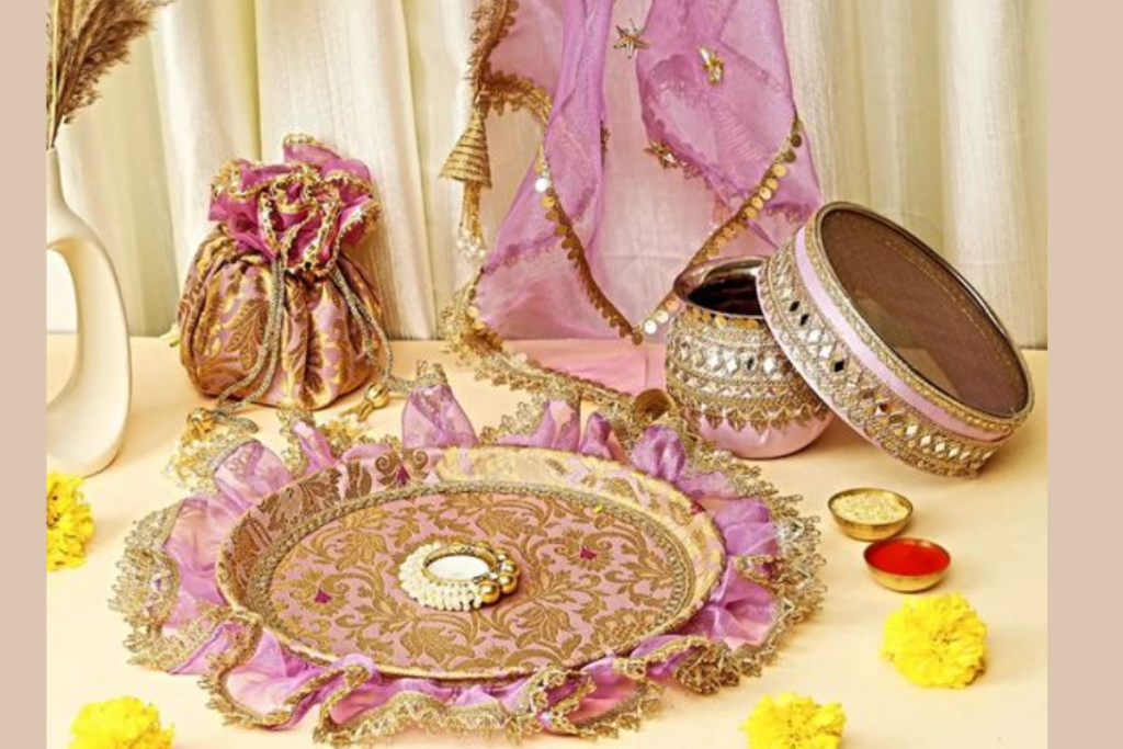 Karwa Chauth Thali Decoration Ideas:करवा चौथ पर ऐसे करें अपनी थाली को डेकोरेट 3 Karwa Chauth Thali Decoration 2