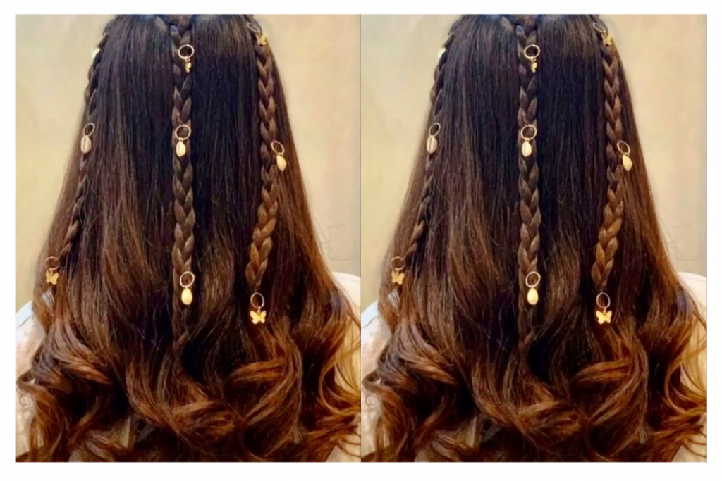 Navratri Hair Style With Colourful Ribbon: आपके गरबा लुक में चार चांद लगा देगी ये हेयरस्टाइल 3 Navratri Hair Style With Colorful Ribbon 2