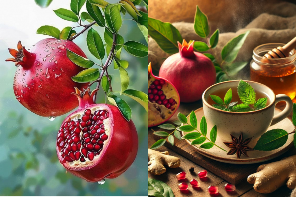 Pomegranate Leaves Kadha Recipe: गले में संक्रमण व खासी से बचाव करता है अनार की पत्तियों का काढ़ा 1 Pomegranate Leaves Kadha 1