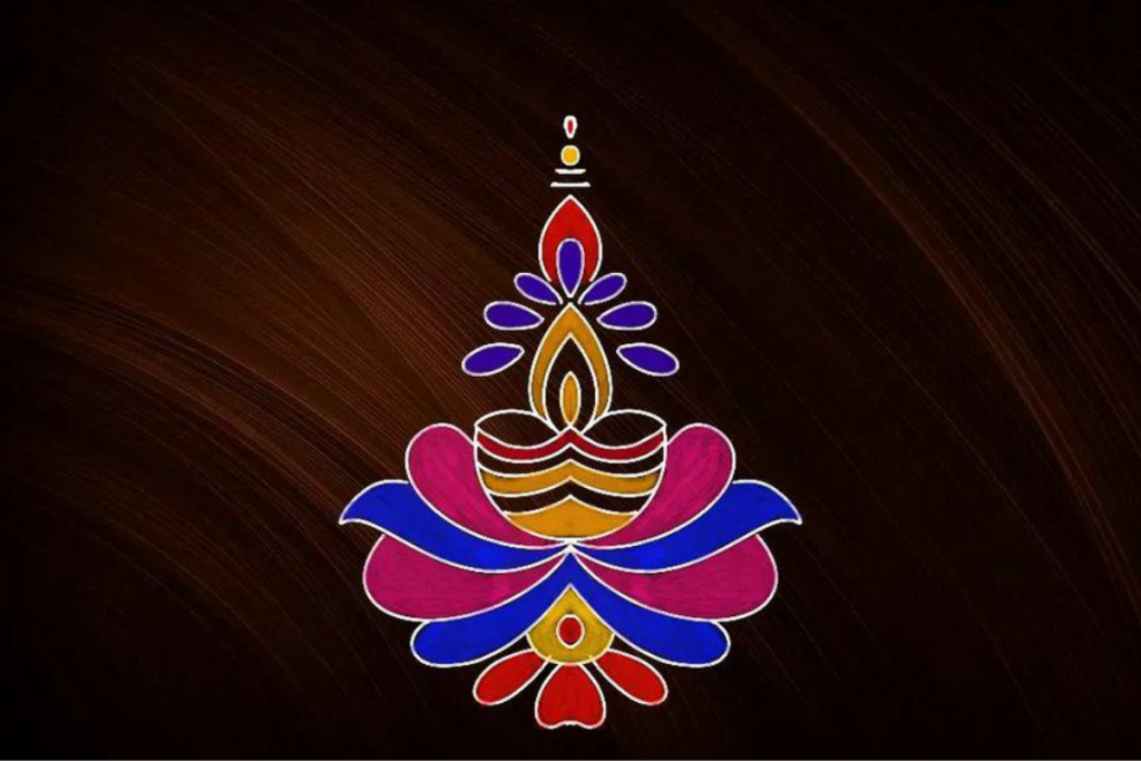 Easy Rangoli Design: दीवाली पर बनाएं ये आसान रंगोली, देखें डिजाइन 1 Rangoli Design 2