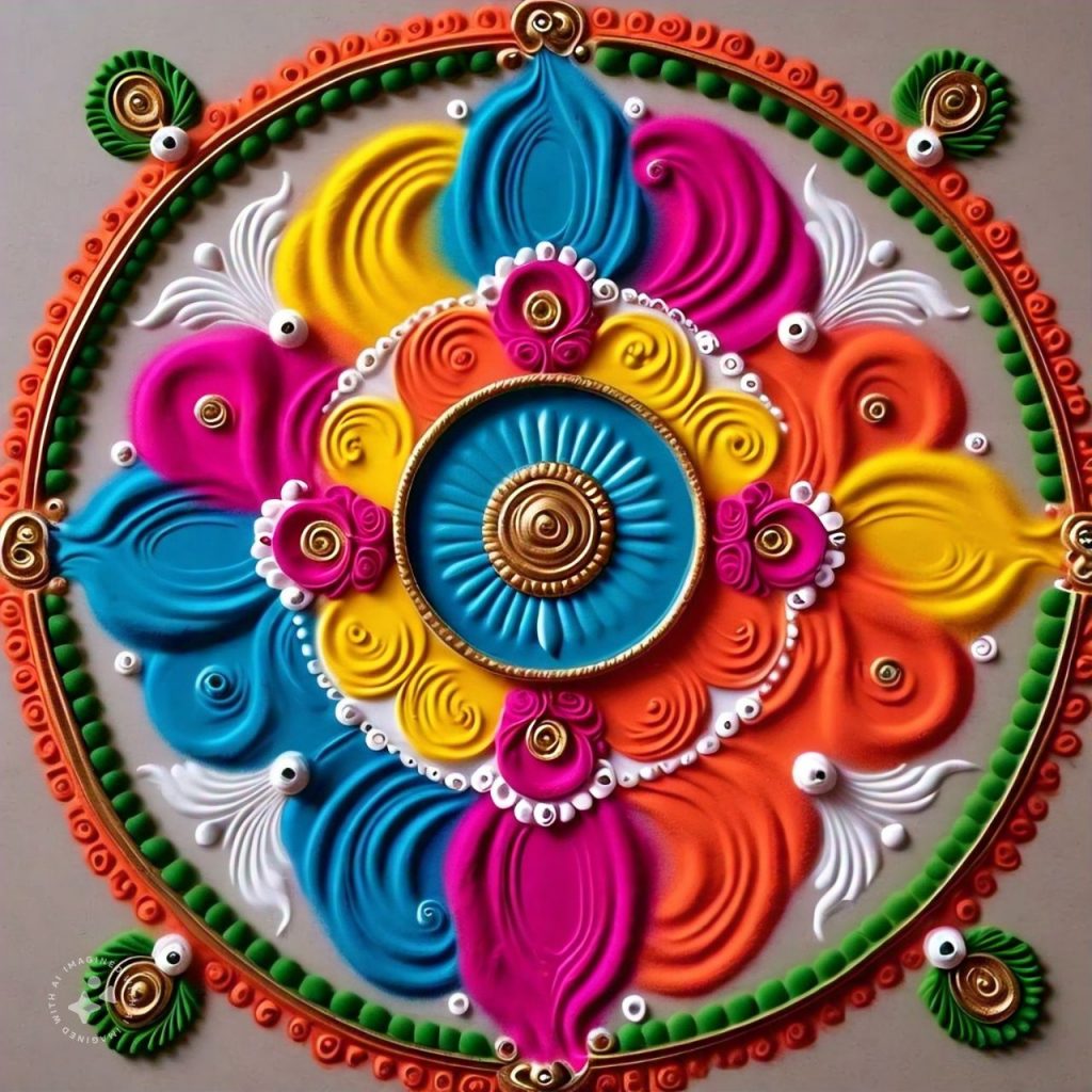 Diwali Simple Rangoli Design 2024: धनतेरस और दिवाली पर घर में बनाएं खूबसूरत रंगोली के डिजाइन, देखें Rangoli Photos 11 F0486086 59C3 4275 828D 5D19983664E0