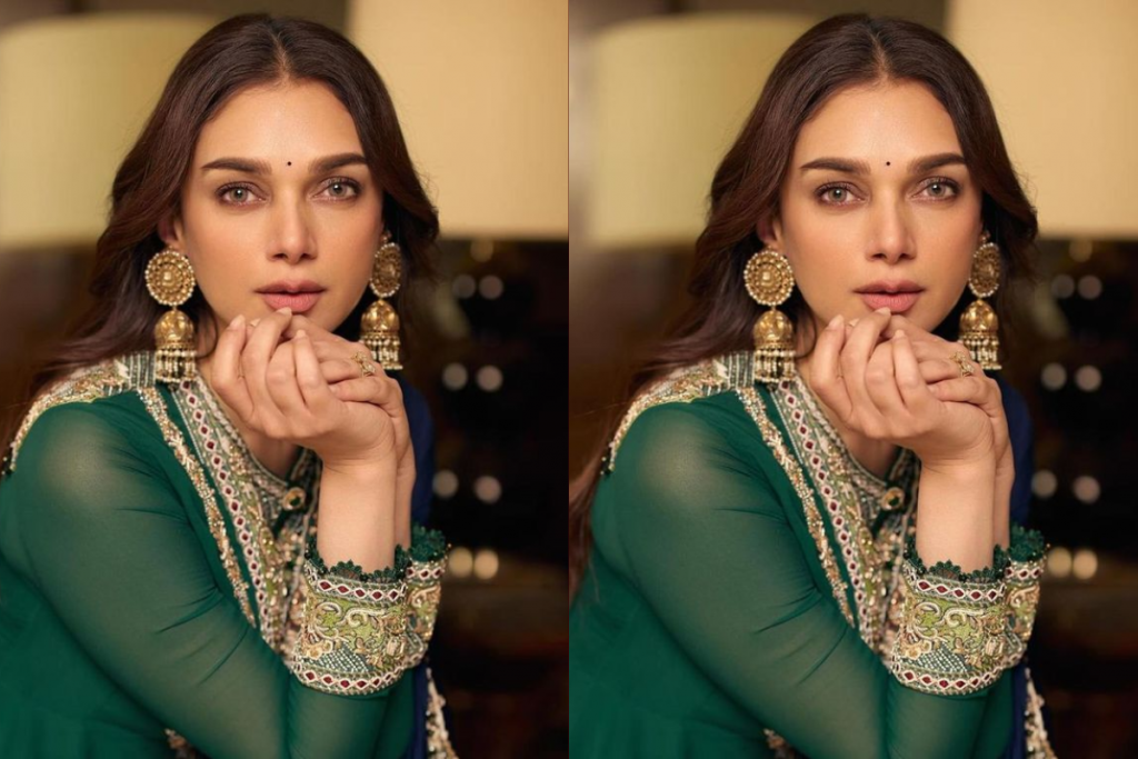 Aditi Rao Hydari Kundan Earring Style For Wedding: अपनाएं अदिति राव हैदरी के कुंदन इयररिंग्स स्टाइल, बनें खूबसूरती की मिसाल 3 Aditi Rao 3