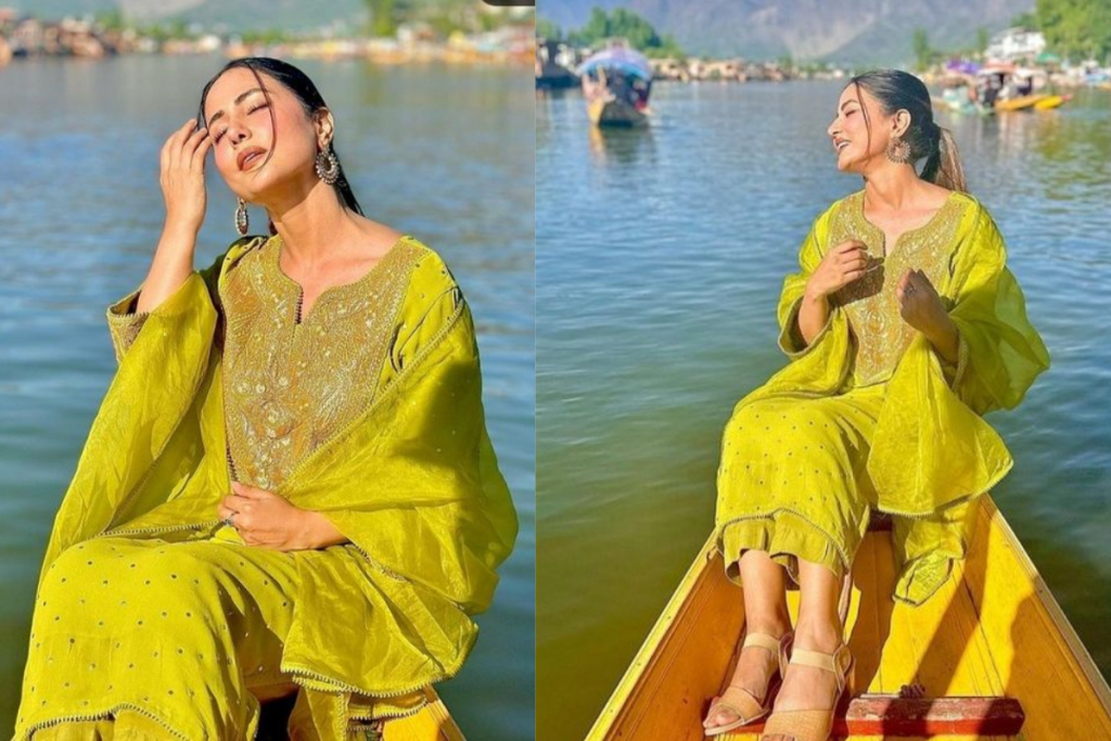 Hina Khan Inspired Desi Look: हीना खान से इंस्पायर्ड देसी सूट लुक: जानें कैसे पाएं स्टाइलिश और एलीगेंट लुक 2 Hina Khan 2