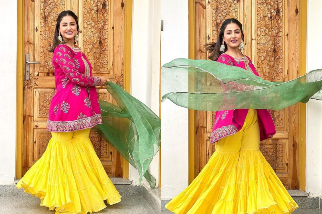 Hina Khan Inspired Desi Look: हीना खान से इंस्पायर्ड देसी सूट लुक: जानें कैसे पाएं स्टाइलिश और एलीगेंट लुक 5 Hina Khan 4