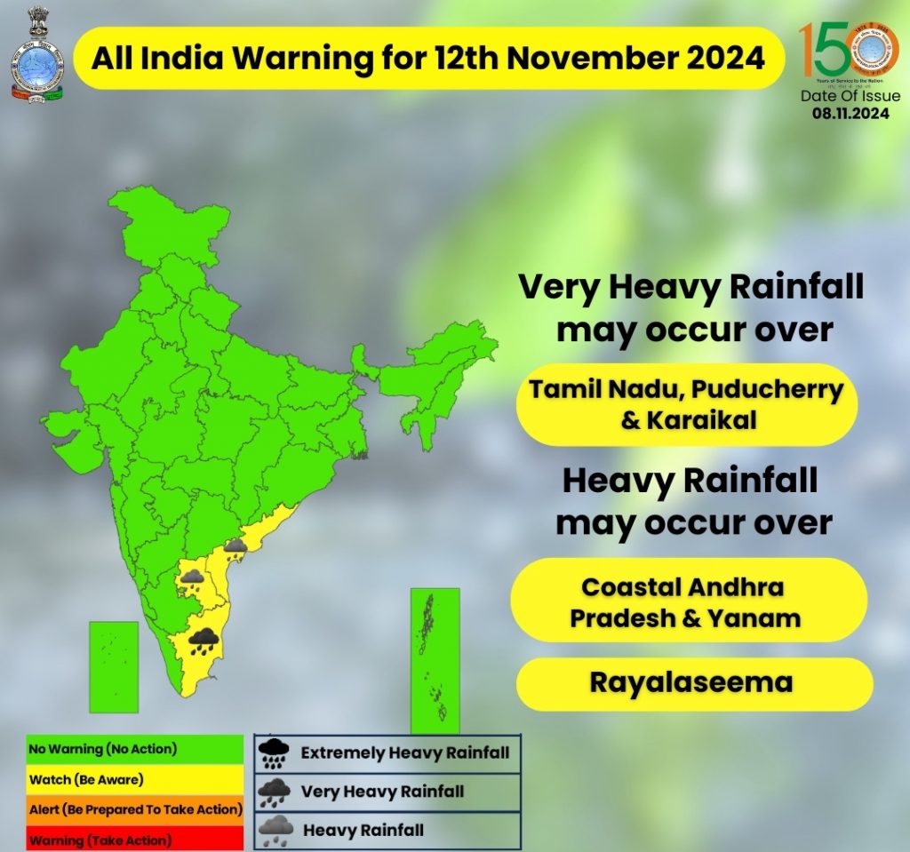 Weather Forecast: झारखंड-यूपी-बिहार में ठंड की दस्तक, 9 से 14 नवंबर तक इन राज्यों में भारी बारिश, ऑरेंज अलर्ट जारी 4 Weather 12