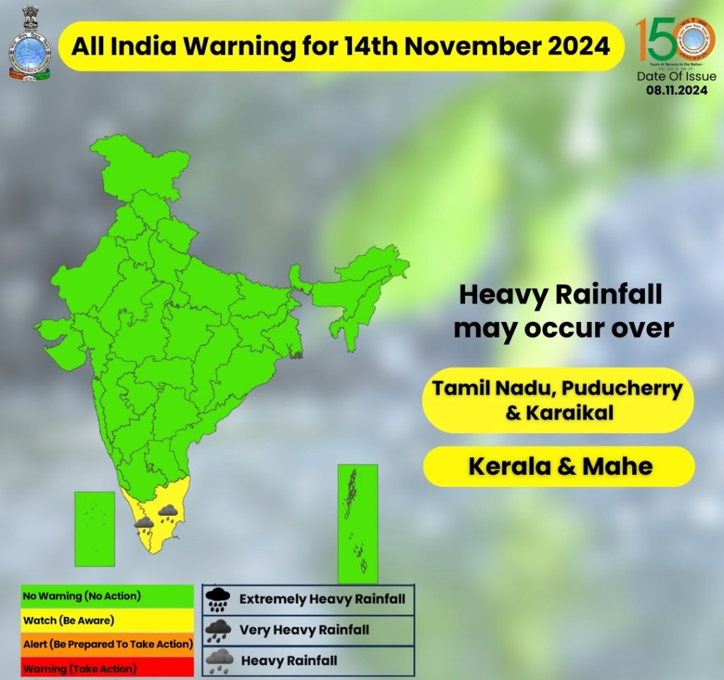 Weather Forecast: झारखंड-यूपी-बिहार में ठंड की दस्तक, 9 से 14 नवंबर तक इन राज्यों में भारी बारिश, ऑरेंज अलर्ट जारी 6 Weather 14