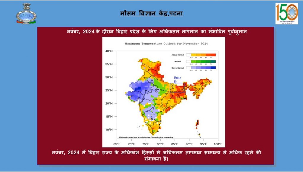 Bihar Weather: नवंबर में कैसा रहेगा बिहार का तापमान, मौसम विभाग ने दिया अपडेट 1 Bihar Mausam