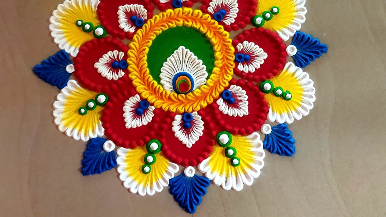 Wedding Rangoli Design : शादी वाले घर को सजाएं ये 5 बेहतरीन रंगोली डीजाइन से 5 Aakar