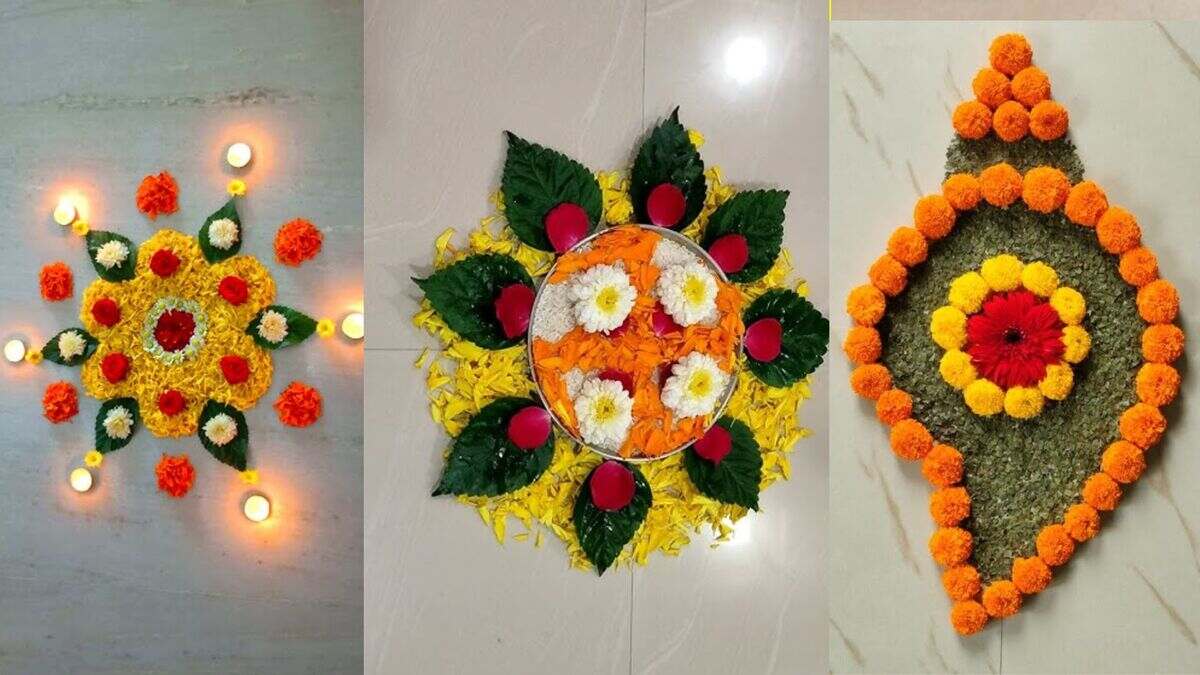 Wedding Rangoli Design : शादी वाले घर को सजाएं ये 5 बेहतरीन रंगोली डीजाइन से 1 Flo