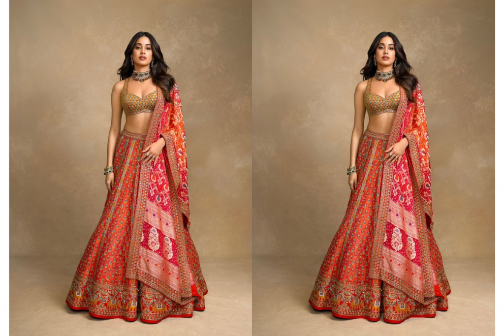 Janhvi Kapoor Traditional Outfit Of The Year: जाह्नवी कपूर के ट्रेडिशनल आउटफिट सालभर छाए रहे, देखें उनकी शानदार लहंगा डिजाइन्स 3 Janhvi Kapoor 1 1