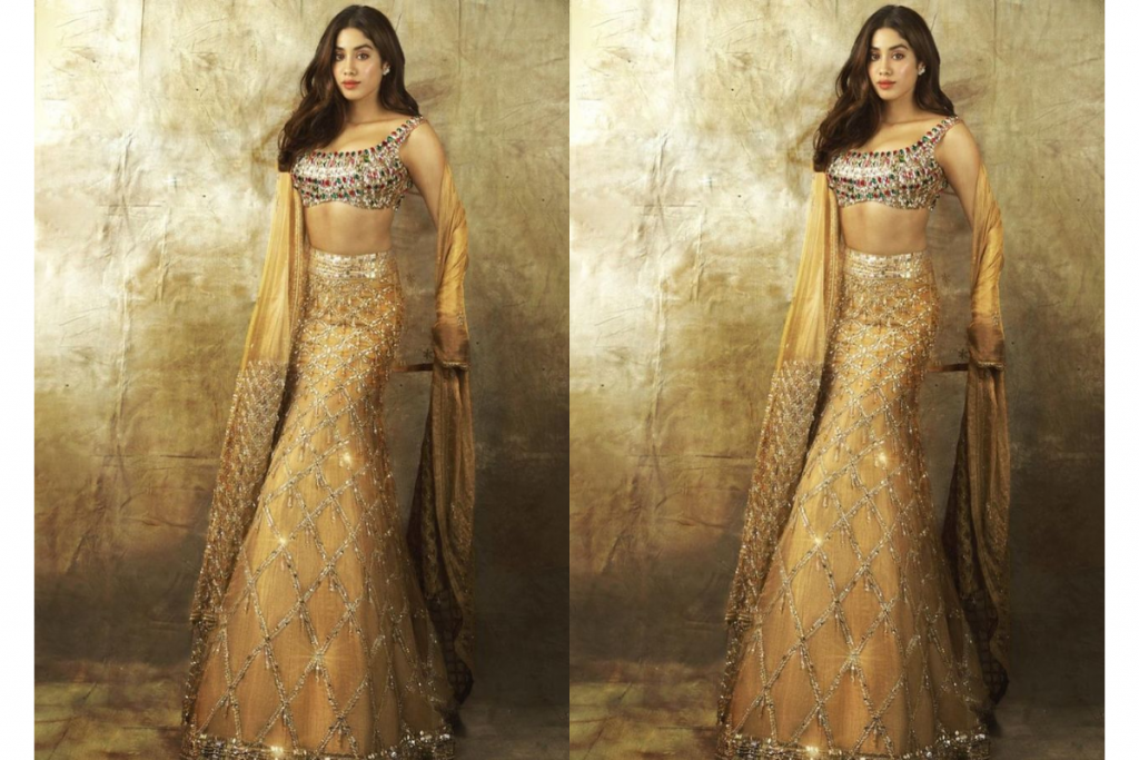 Janhvi Kapoor Traditional Outfit Of The Year: जाह्नवी कपूर के ट्रेडिशनल आउटफिट सालभर छाए रहे, देखें उनकी शानदार लहंगा डिजाइन्स 2 Janhvi Kapoor 2 1