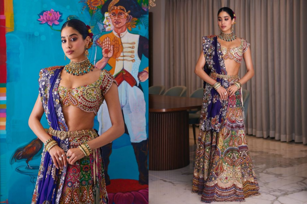Janhvi Kapoor Traditional Outfit Of The Year: जाह्नवी कपूर के ट्रेडिशनल आउटफिट सालभर छाए रहे, देखें उनकी शानदार लहंगा डिजाइन्स 6 Janhvi Kapoor 6