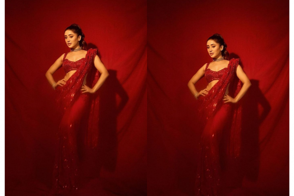 Shivangi Joshi Inspired Party Wear Saree Look: शिवांगी जोशी से लें पार्टी वियर साड़ी लुक का इंस्पिरेशन, दिखें सबसे अलग 2 Shivangi Joshi 1